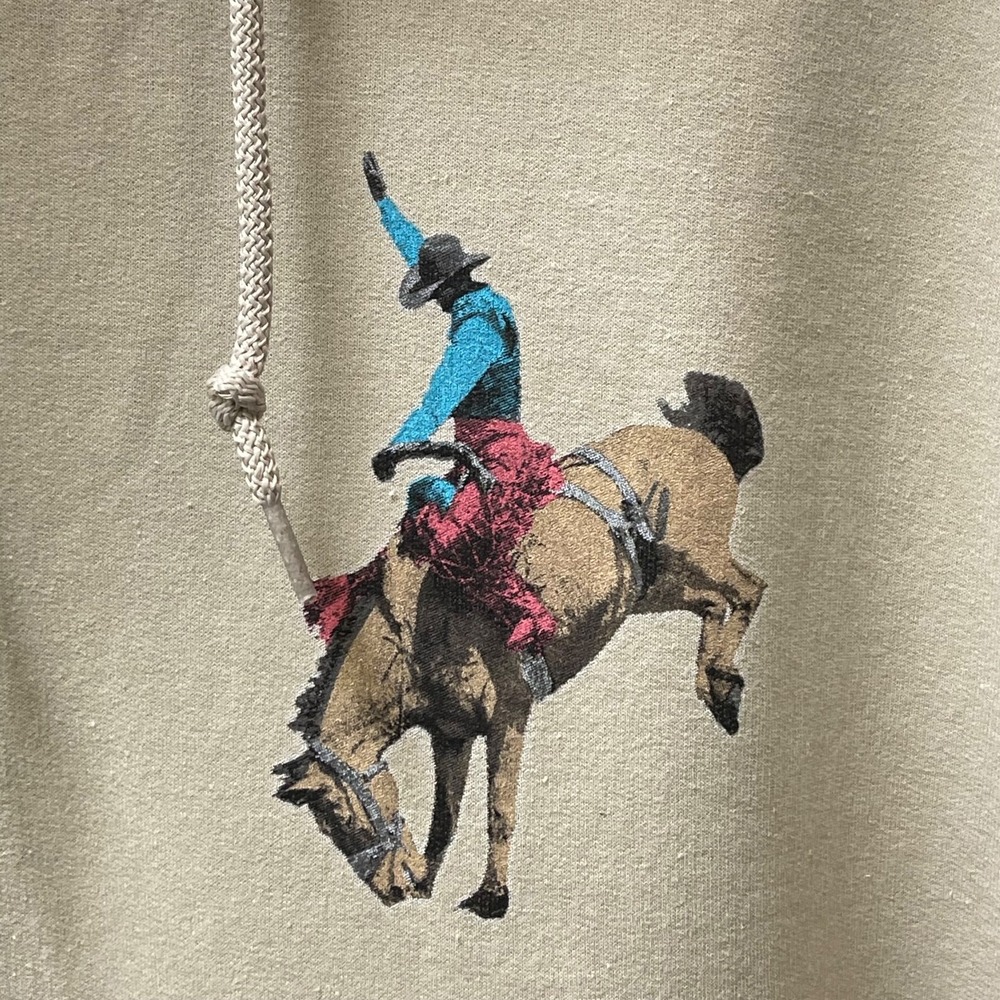 Goodie‎ Two Sleeves Men's Large Graphic Dodge City Kansas Hooded Sweatshirt NWT
